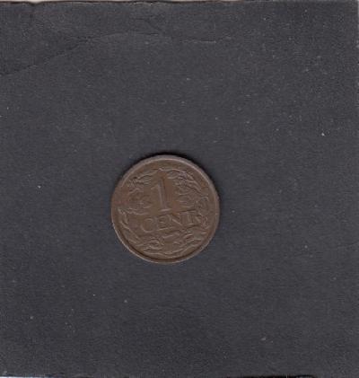 Beschrijving: 1 Cent WILHELMINA 